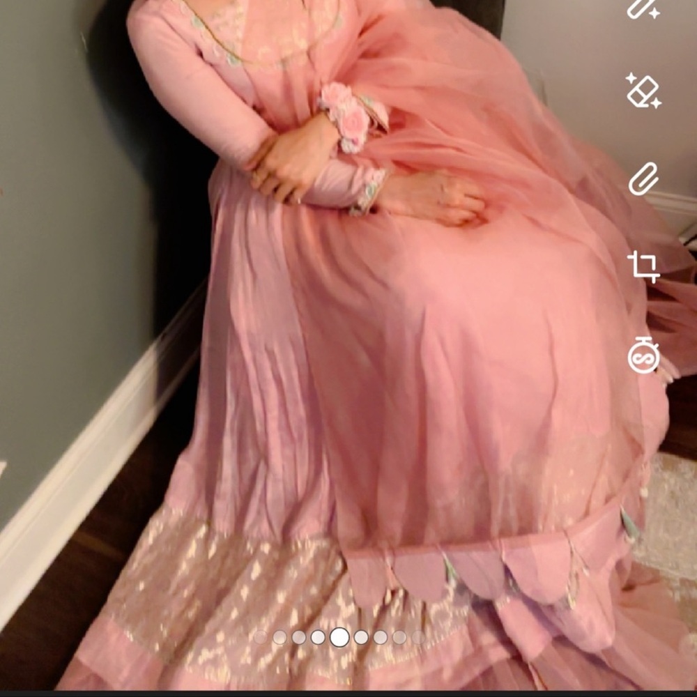 Pink Indian , Pakistani,full log anarkali dress, party wear